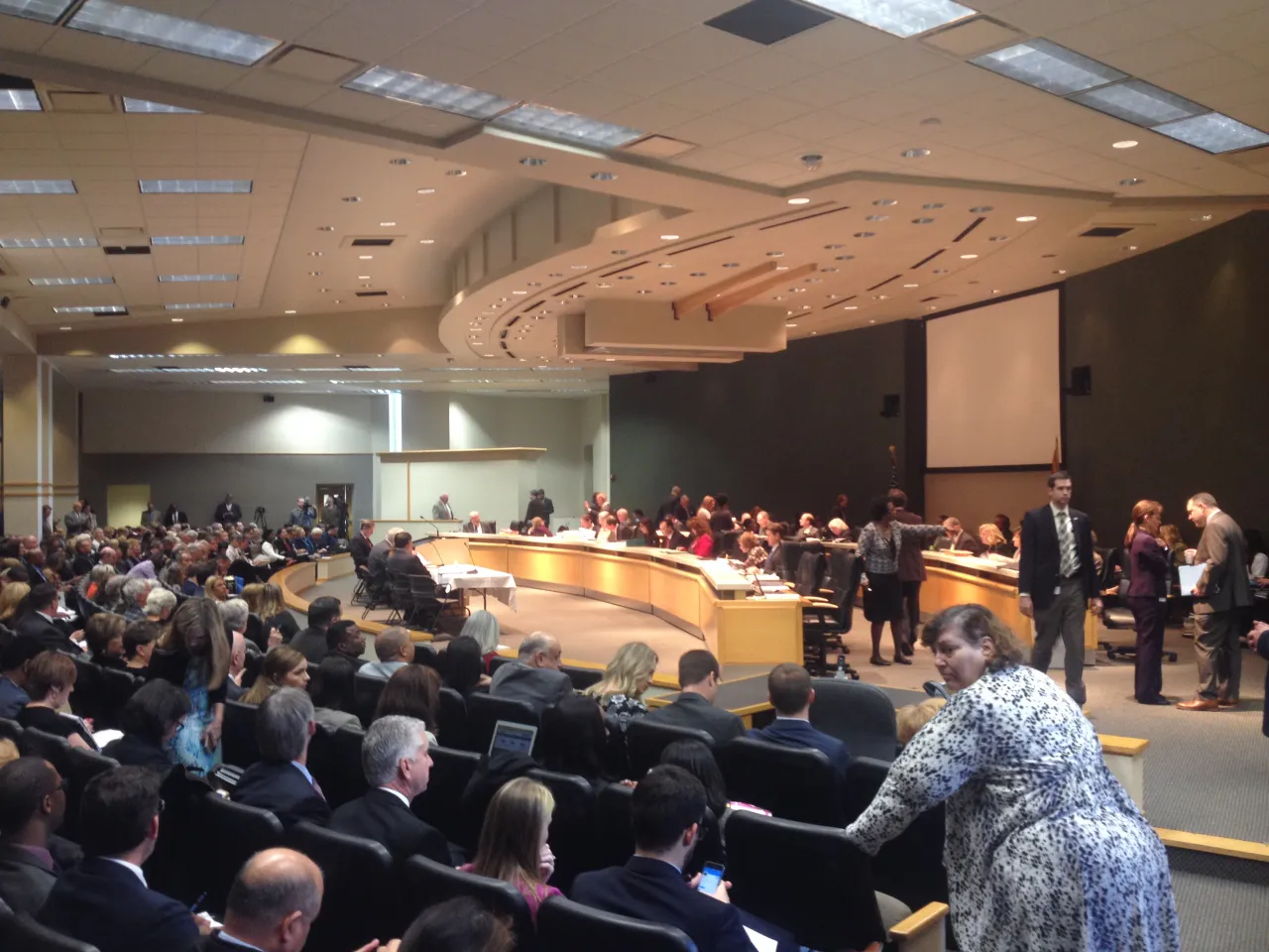 A packed public hearing in the district